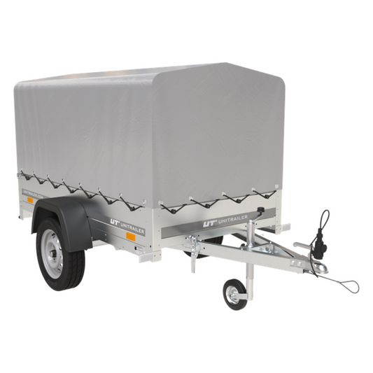 Remolque 750 kg 200 × 125 con lona alta y arco – Garden Trailer 201 KIPP